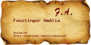 Fesztinger Amália névjegykártya